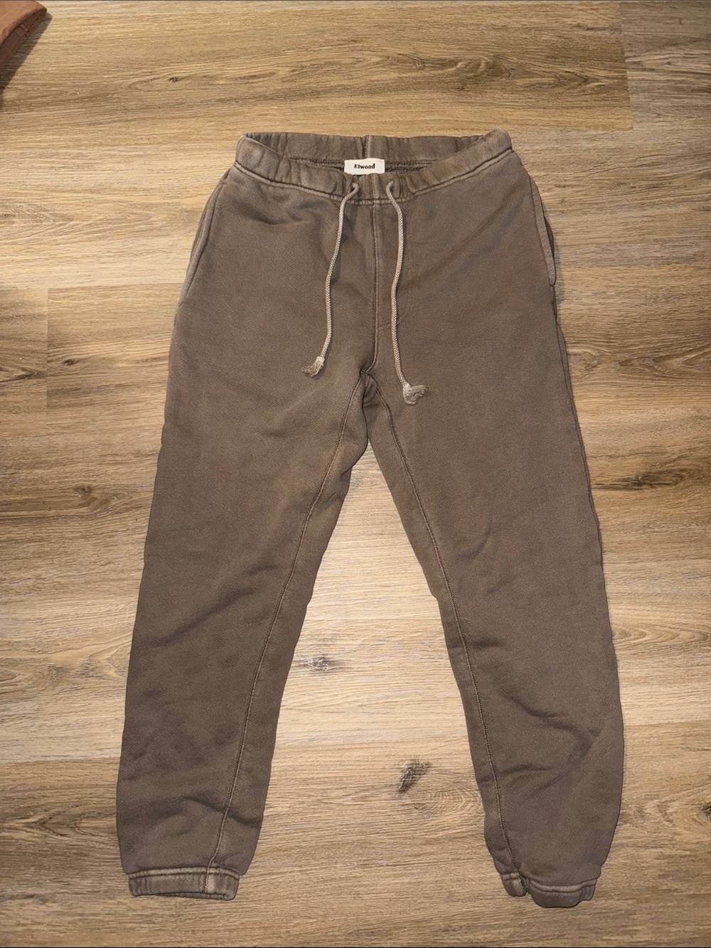 Elwood Unisex Brown Drawstring Joggers - Picture 2 of 4